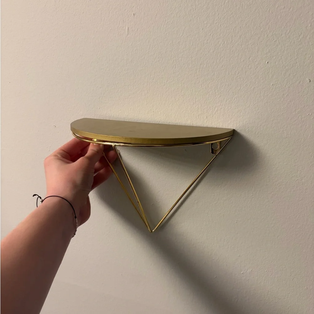Gold Triangle Wall Shelves
